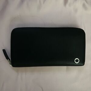 BVLGARI Zip Around Wallet with Iconic Paladium Logo